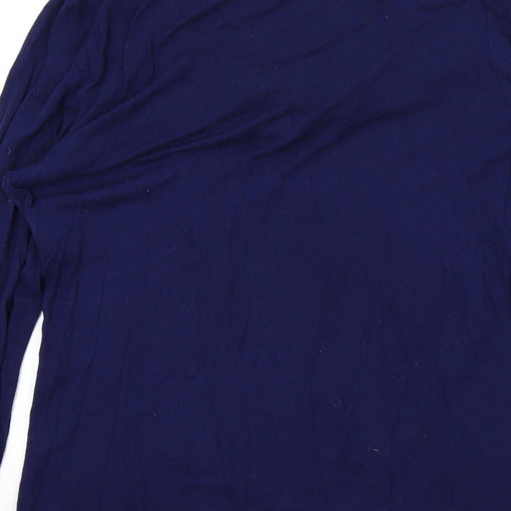 Paraphrase Womens Blue Colourblock Basic T-Shirt Size M