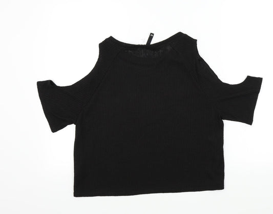 Womens UK Size M H&M Black Basic T-Shirt