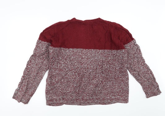 River Island Mens Red Pullover Jumper Size M