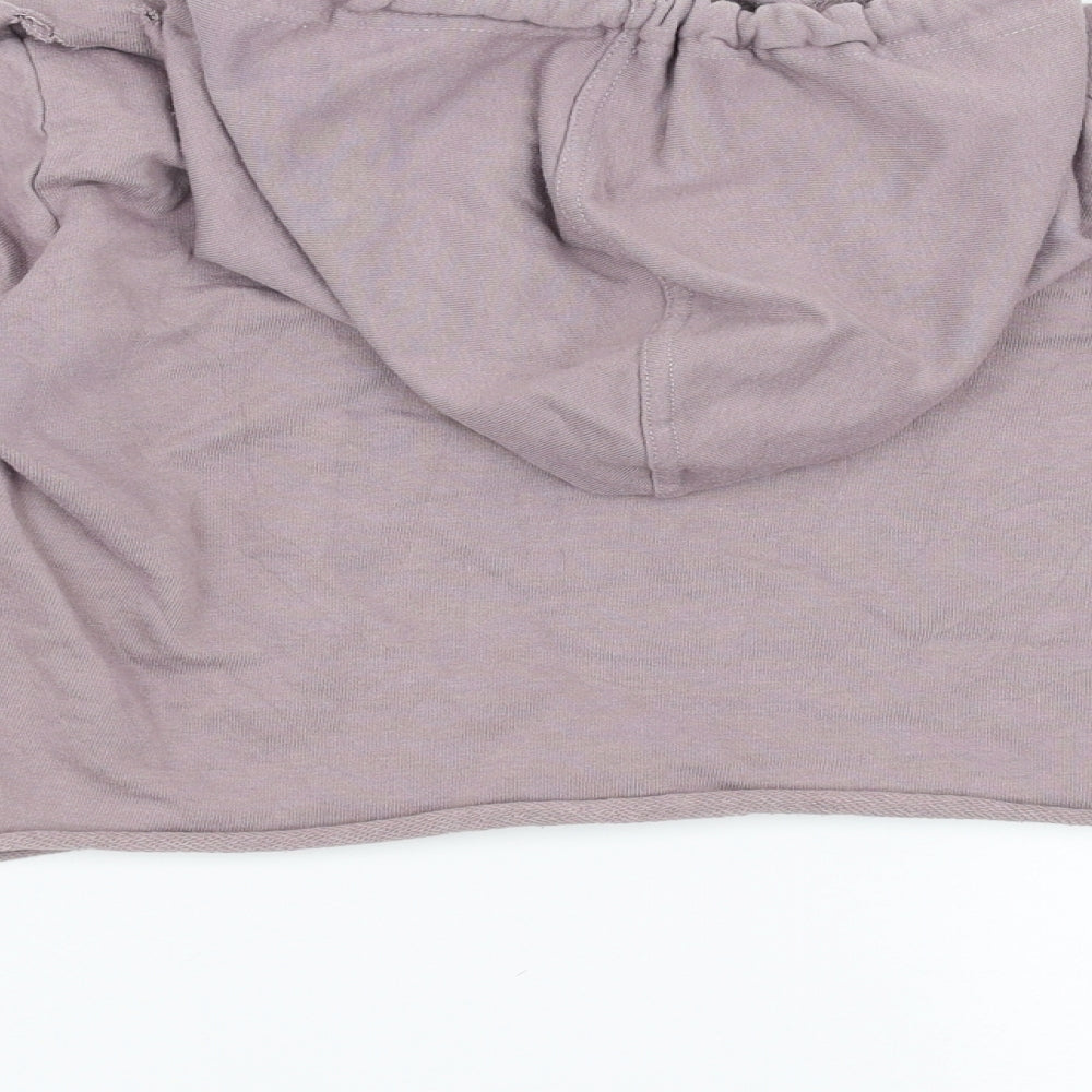 Primark Womens Purple Pullover Hoodie Size 6 - cropped distressed