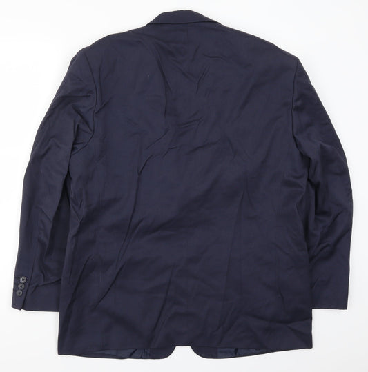 Mens UK Size 44 Essentials Regular Blue Suit Jacket