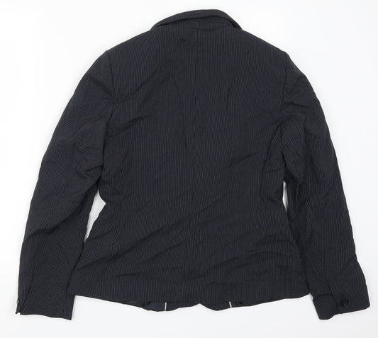 F&F Womens Blue Striped  Jacket Suit Jacket Size 14