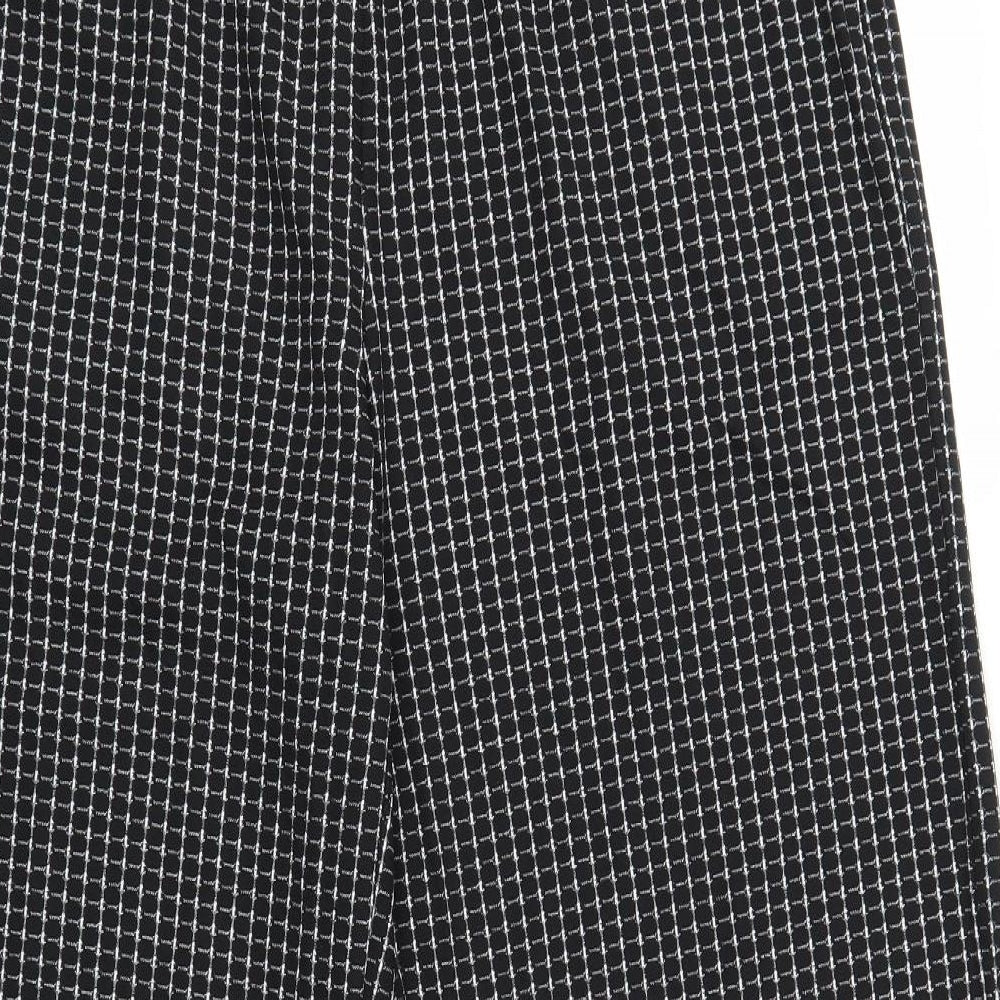 SheIn Womens Black Check Capri Trousers Size XL L23 in