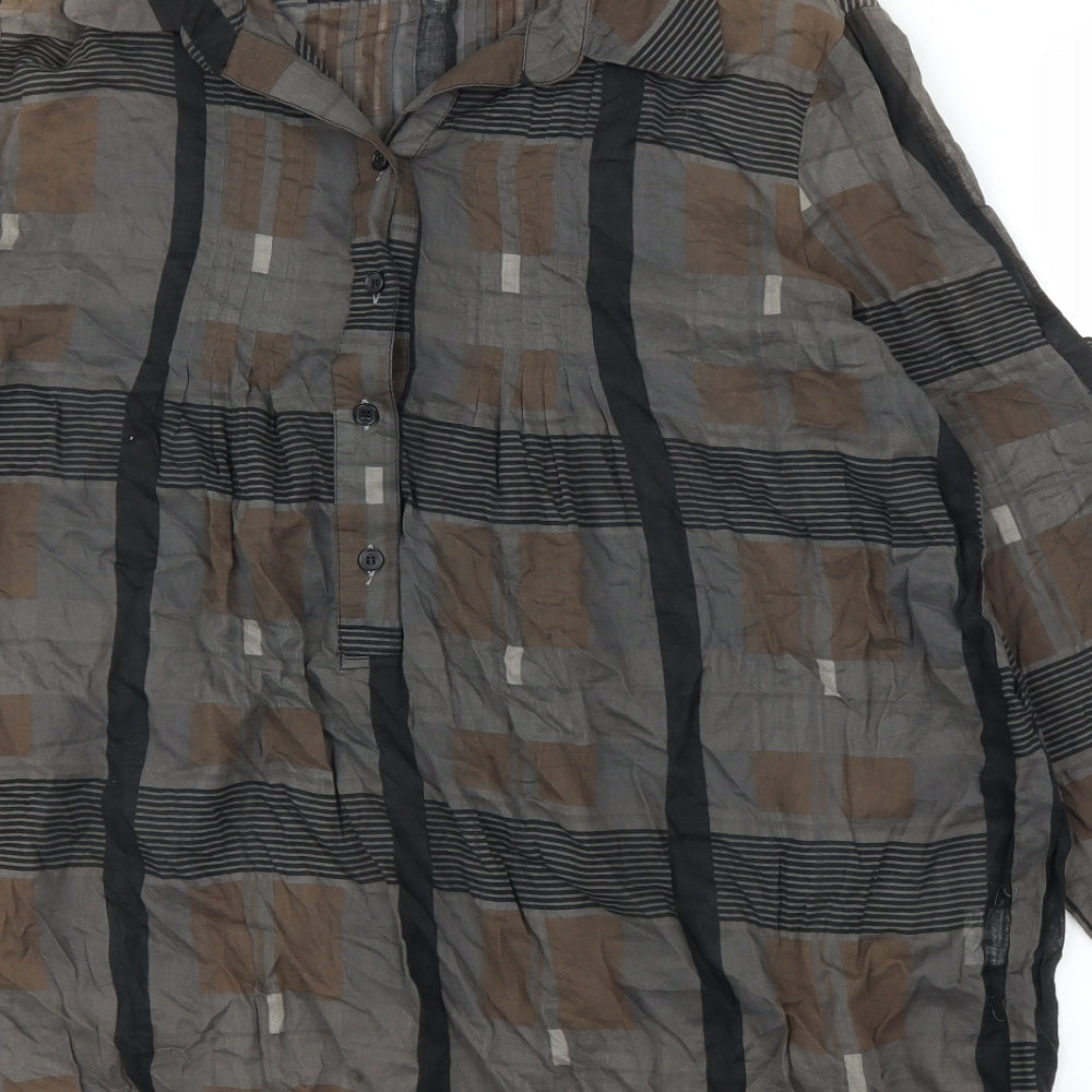 Womens UK Size L TFNC Grey Basic Blouse