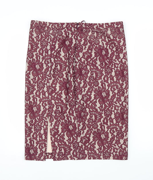 NEXT Womens Purple Floral  Straight & Pencil Skirt Size 12