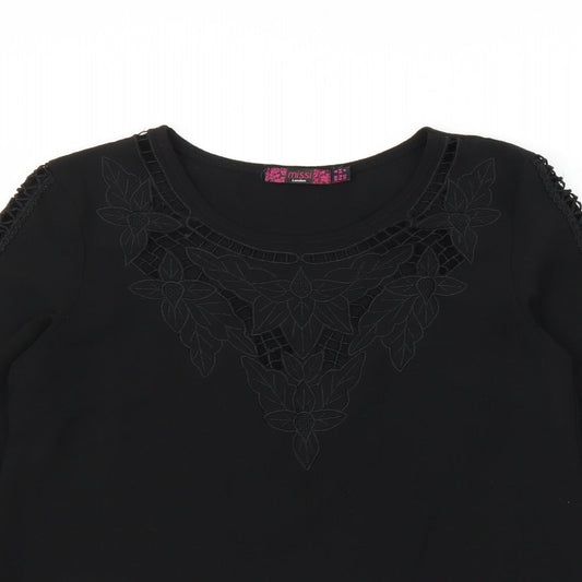 Womens UK Size 8 Missi Black Basic Blouse