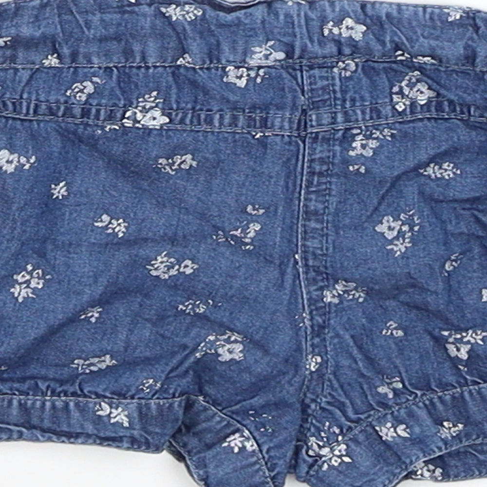 Primark Baby Blue Floral Cropped Trousers Size 9-12 Months