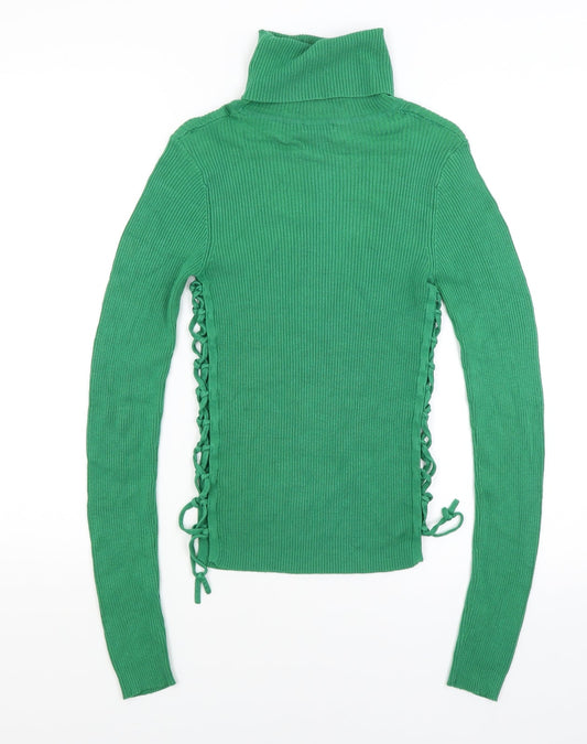 Womens UK Size 8 Therapy Green Basic T-Shirt