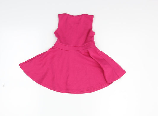 M&Co Girls Pink Fit & Flare Size 12-18 Months