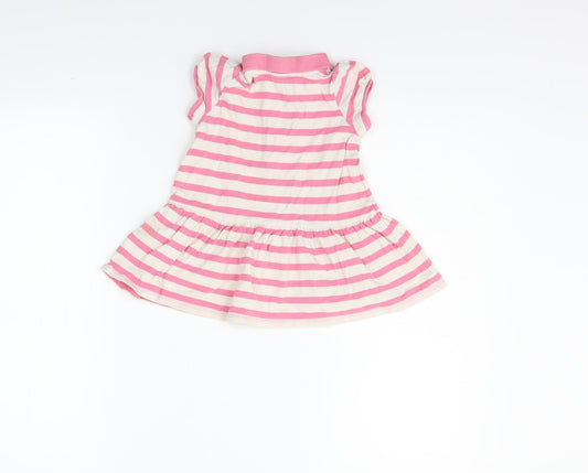 H&M Girls Pink Striped T-Shirt Dress Size 18-24 Months