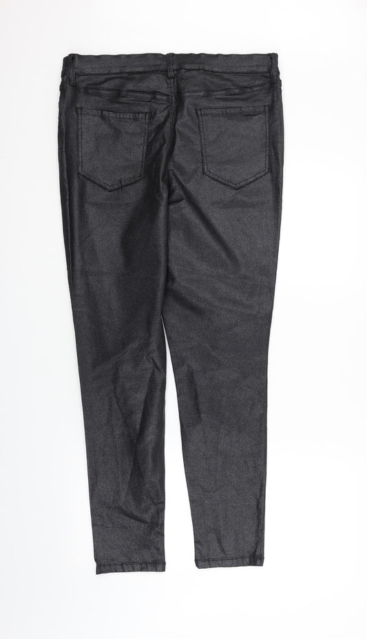F&F Womens Black Trousers Size 18 L28 in
