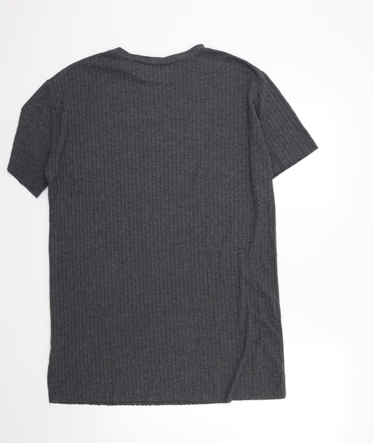 Zara Womens Grey T-Shirt Dress Size S