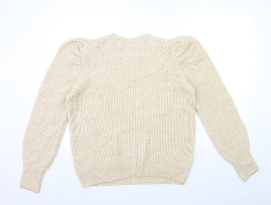 George Womens Beige Knit Pullover Jumper Size L