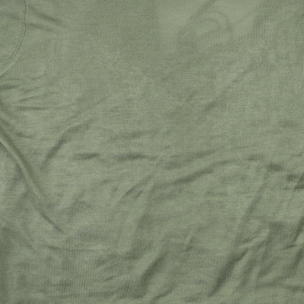 TU Womens Green Knit Cardigan Jumper Size 10
