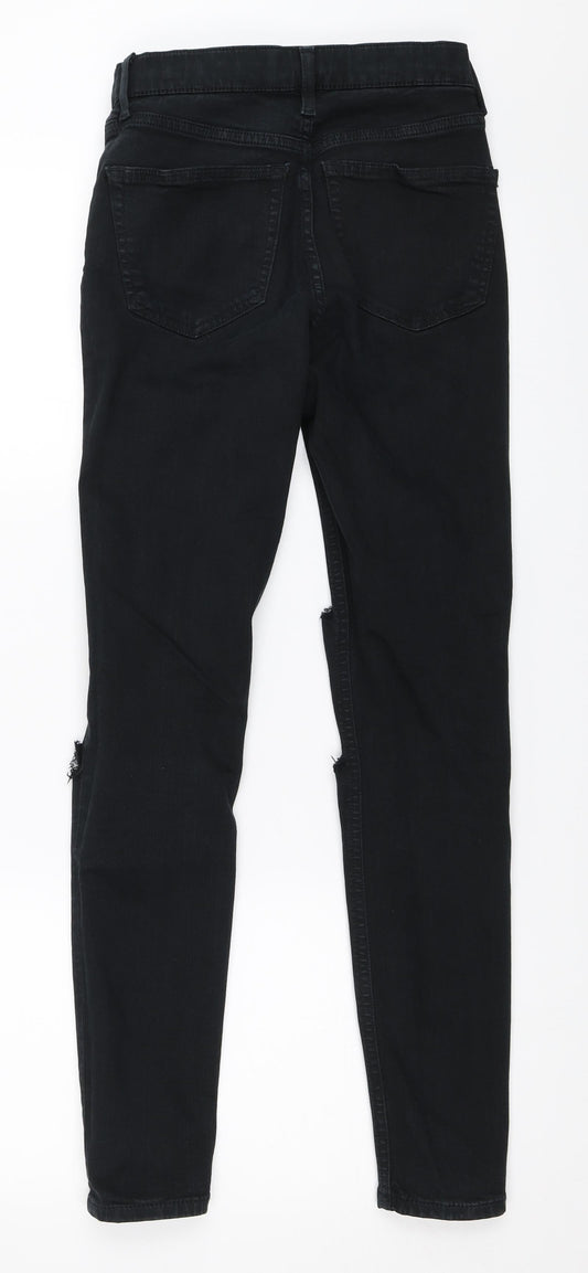 Topshop Womens Black Denim Skinny Jeans Size 26 in L32 in - jamie jeans