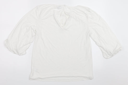 Womens UK Size 10 NEXT White Basic T-Shirt