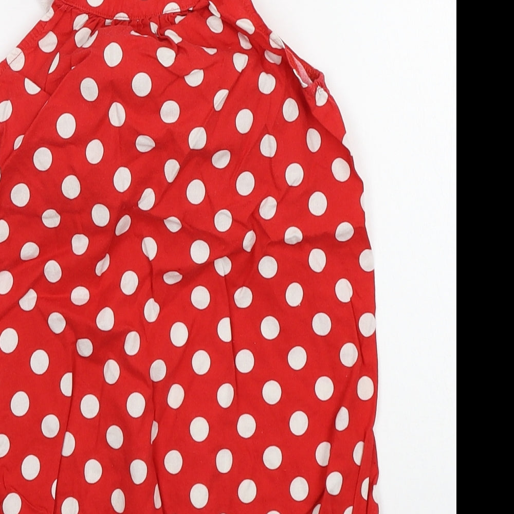 Disney Girls Red Polka Dot Babygrow One-Piece Size 18 Months