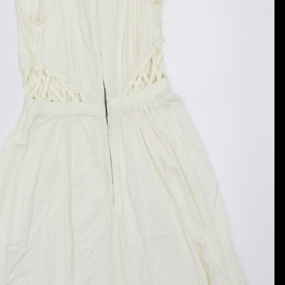 H&M Womens White A-Line Size 4