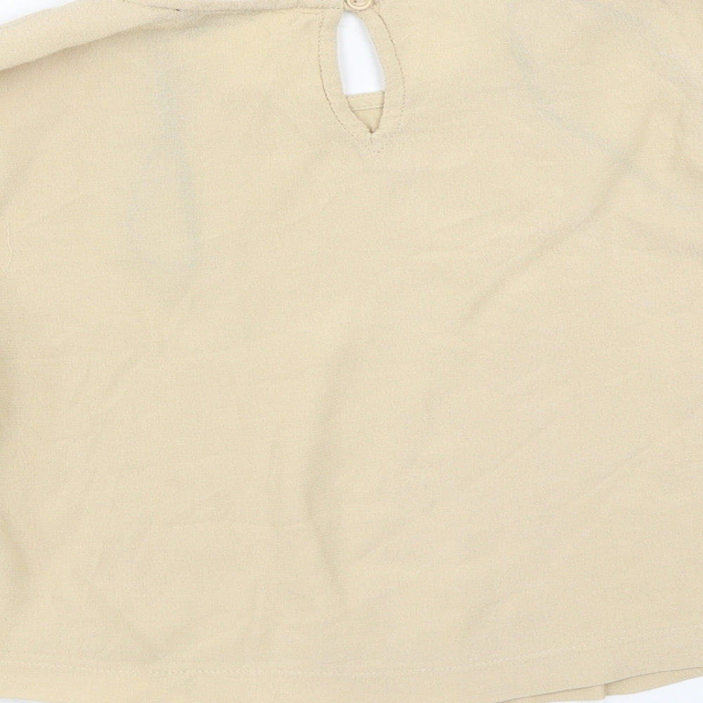 FOREVER 21 Womens Beige Basic Blouse Size S