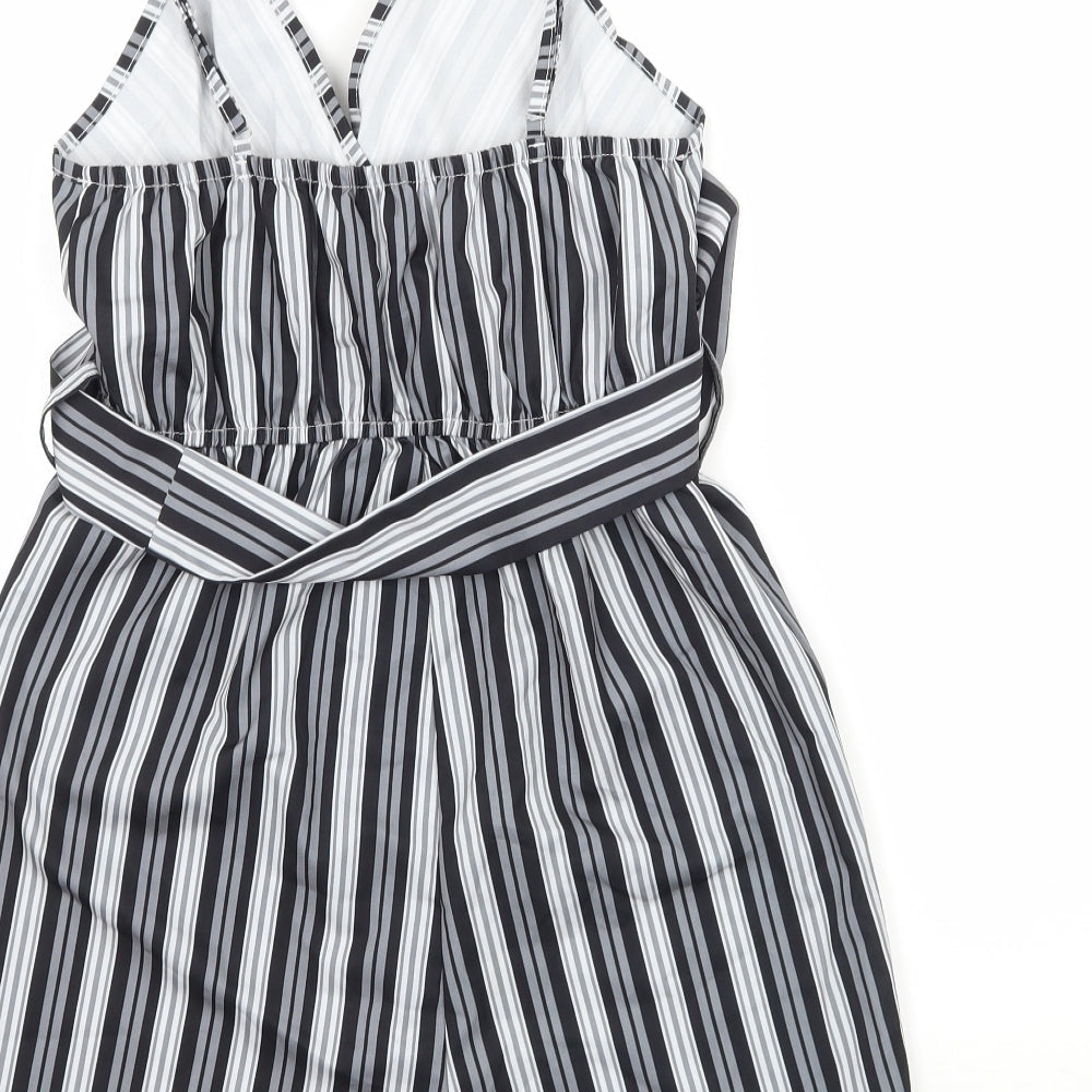 SheIn Womens Grey Striped  Playsuit One-Piece Size XS L4 in