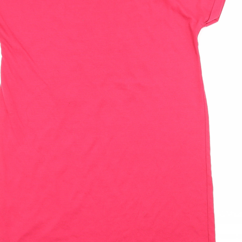 Matalan Womens Pink Geometric Jersey T-Shirt Dress Size 8 - Coffee this way