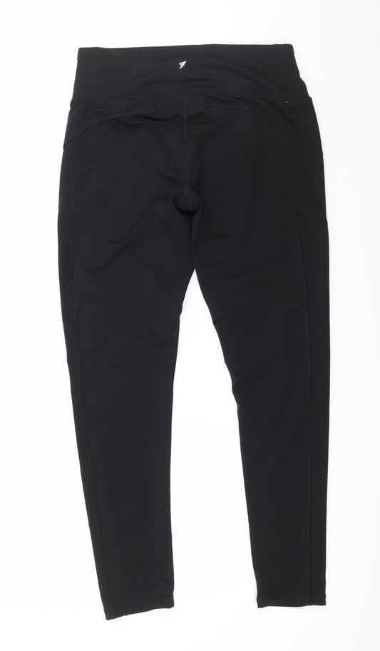 Womens UK Size 10 WORKOUT Capri Black Leggings
