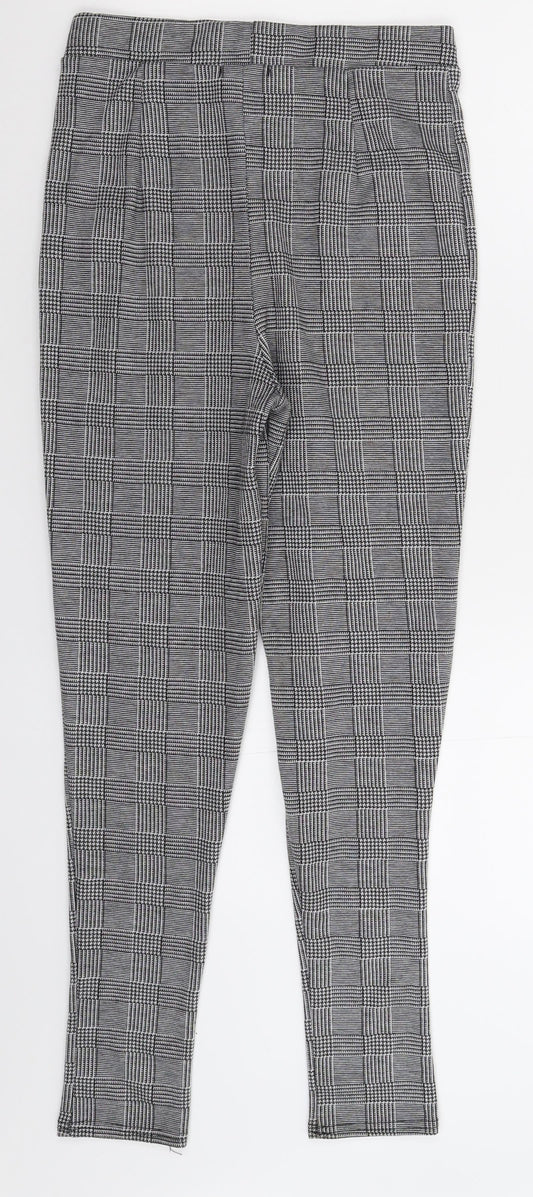 Womens UK Size 10 Boohoo Extra-Slim Fit Grey Trousers