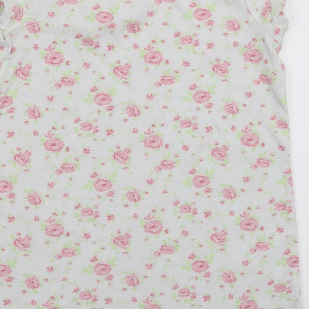 George Girls White Floral T-Shirt Dress Size 2-3 Years