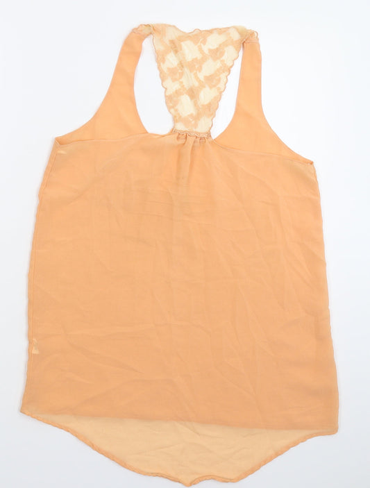 Miss Selfridge Womens Orange Basic Tank Size 12