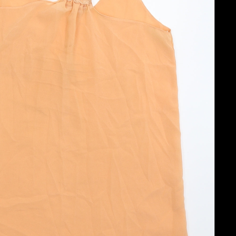 Miss Selfridge Womens Orange Basic Tank Size 12