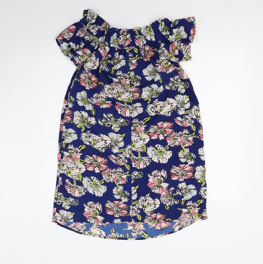 Primark Womens Blue Floral A-Line Size 6