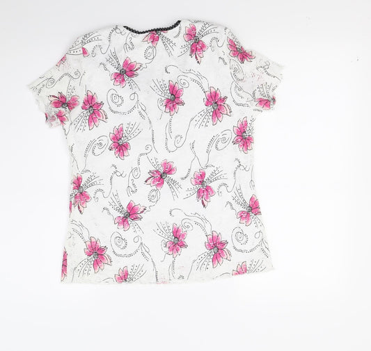 Womens UK Size M Preworn White Basic Blouse