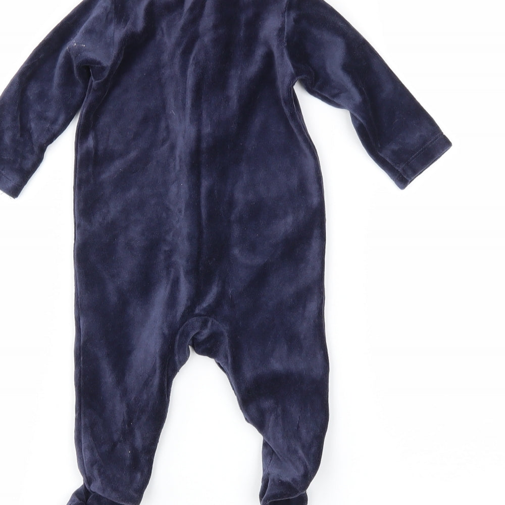 Preworn Baby Blue Babygrow One-Piece Size 0-3 Months