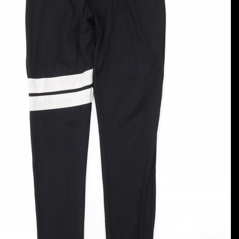 Womens UK Size 8 Boohoo Black Pedal Pusher Leggings