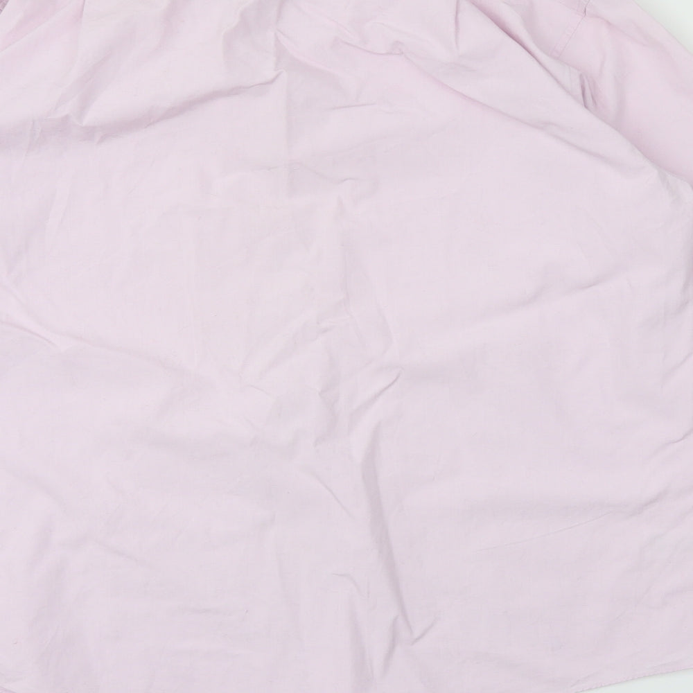 Mens UK Size L cottontech Pink Button-Up Long Sleeve Casual Shirt