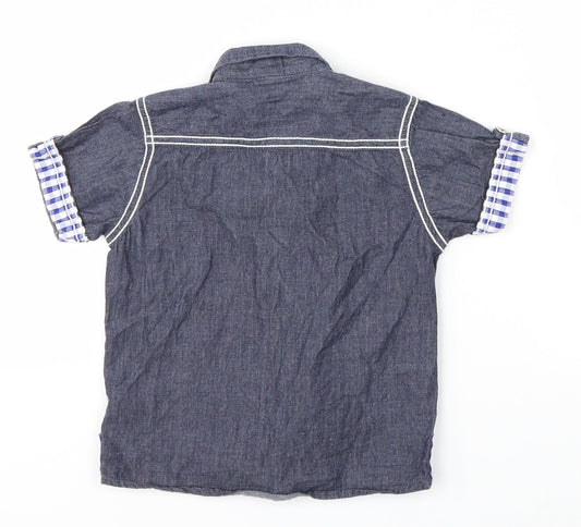 Aarong Boys Blue Basic Button-Up Size 2-3 Years