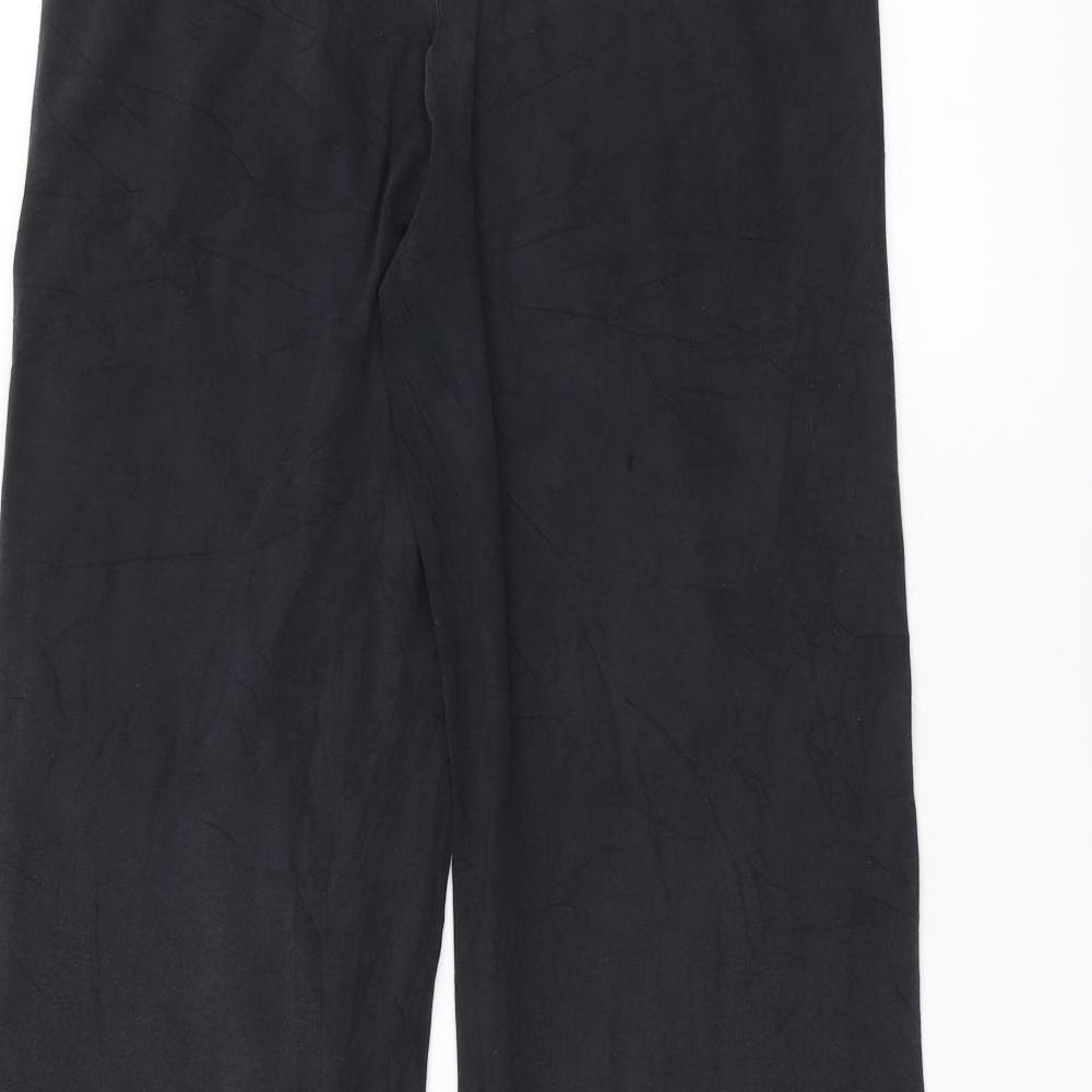 Womens UK Size 12 Preworn Regular Fit Black Trousers