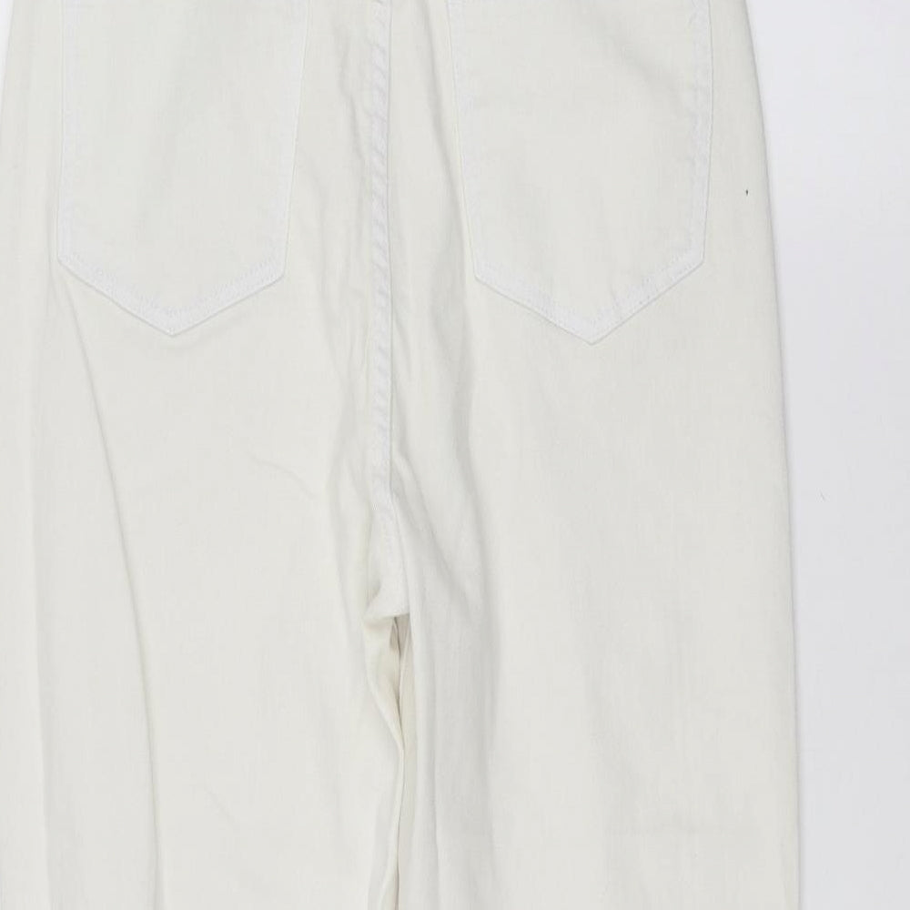 Womens UK Size 12 In the Style Regular Fit Straight White Jeans