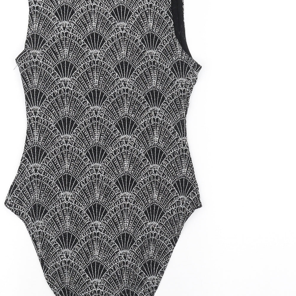 H&M Womens Black Bodysuit One-Piece Size S