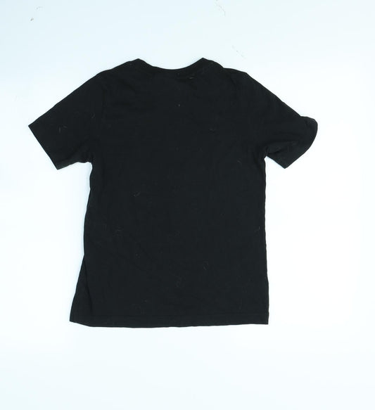 adidas Boys Black Basic T-Shirt Size 9 Years
