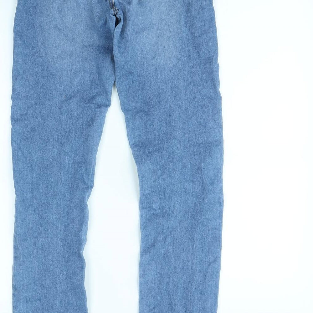 Denim & Co. Womens Blue Straight Jeans Size 12 L29 in
