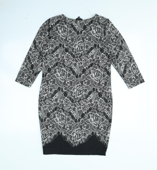 Warehouse Womens Black Shift Size 8