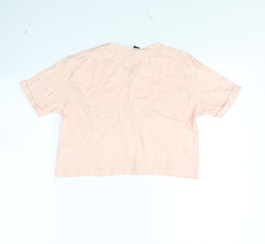 ellesse Womens Pink Cropped T-Shirt Size 4