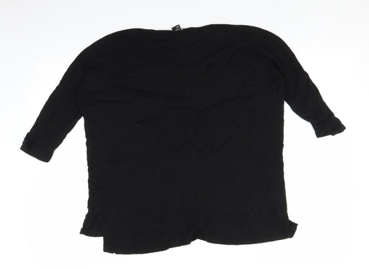 Womens UK Size XS H&M Black Basic Blouse