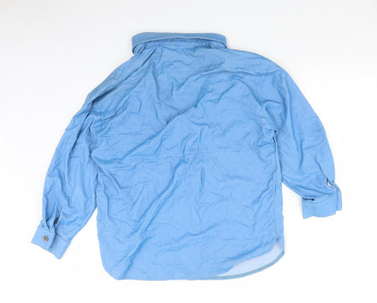 Womens UK Size 10 SheIn Blue Basic Blouse