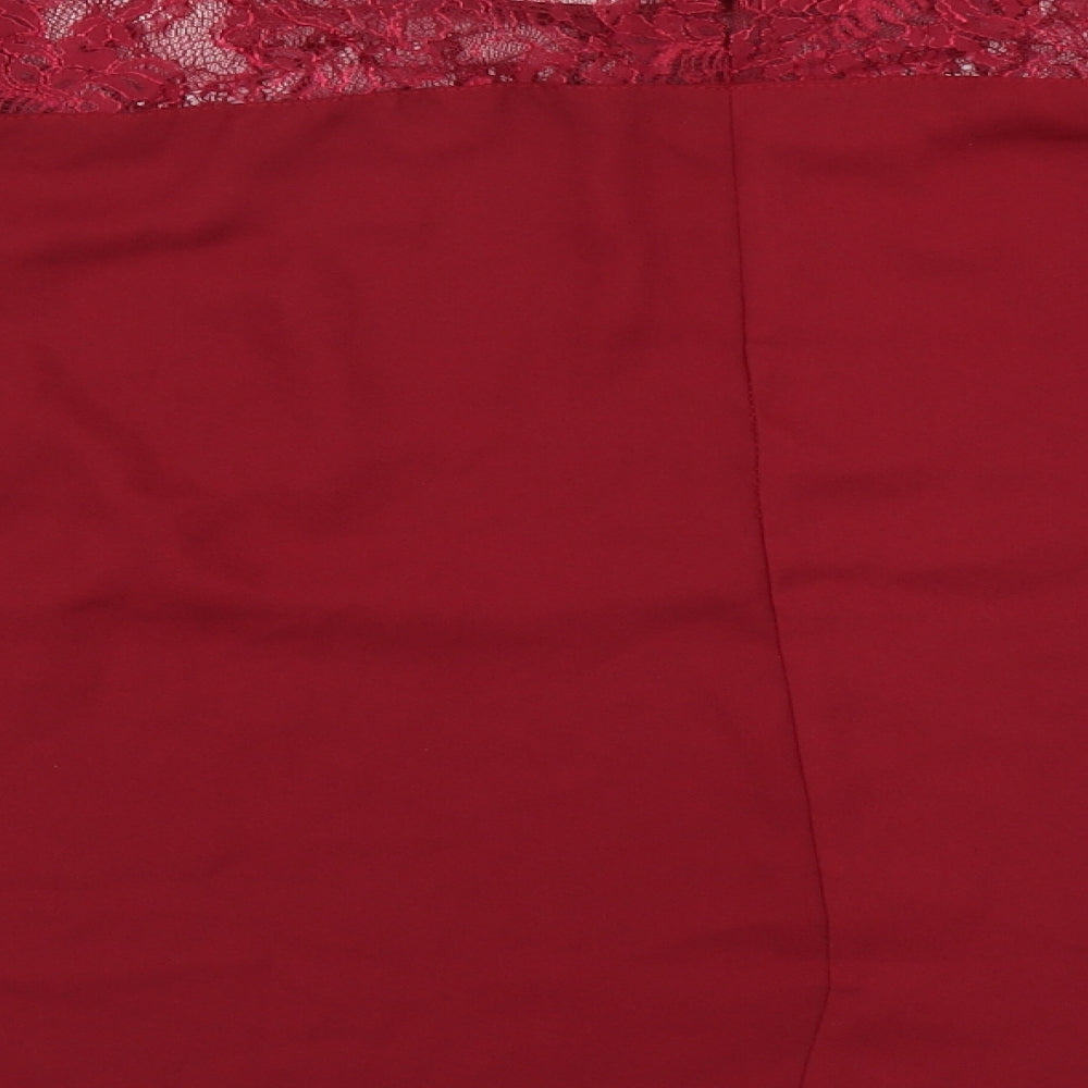 Womens UK Size 14 Select Red Basic Blouse