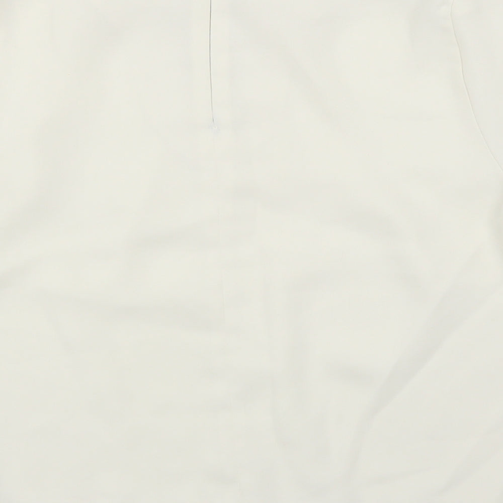 Womens UK Size 10 Topshop White Basic Blouse