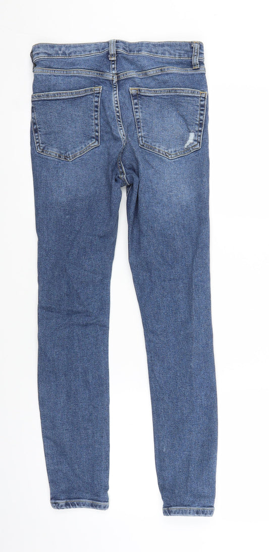 Topshop Womens Black Denim Skinny Jeans Size 28 in L26 in