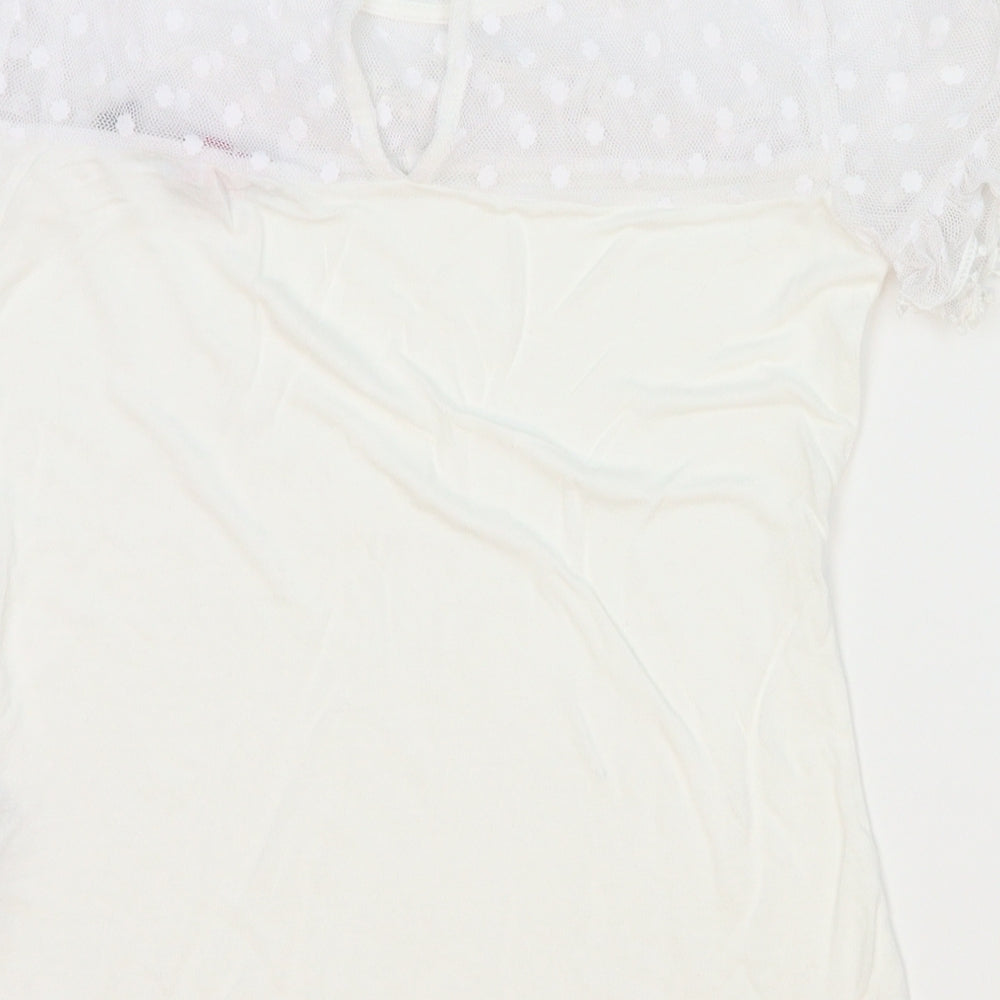 Womens UK Size 4 Dorothy Perkins White Basic Blouse