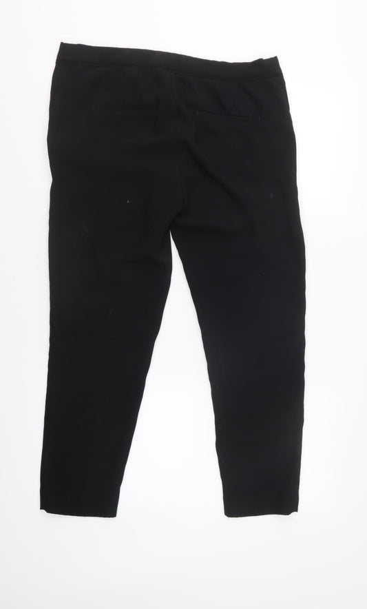 Womens UK Size 10 H&M Regular Fit Black Trousers